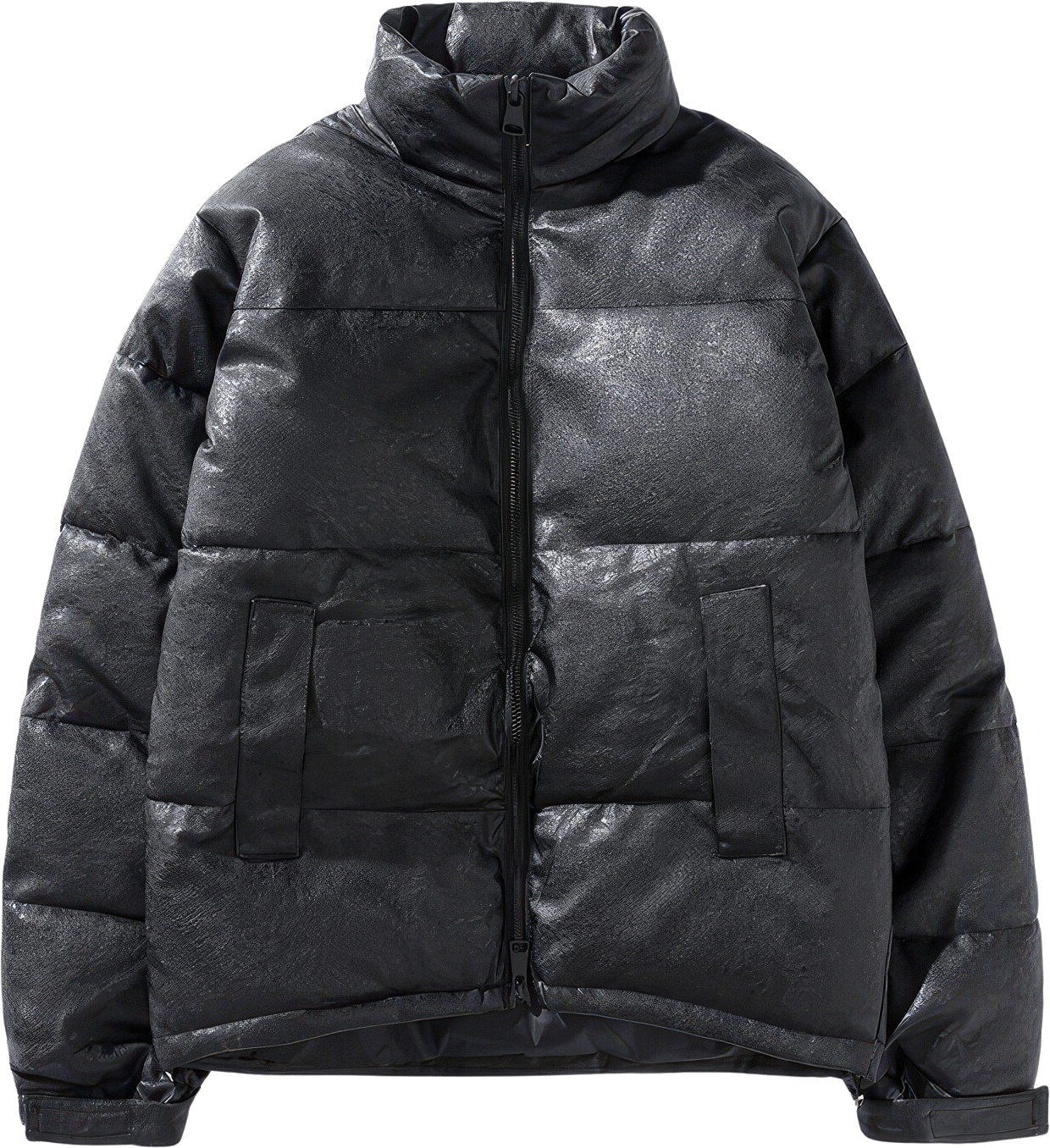 men’s black genuine sheepskin stand collar winter warm leather jacket