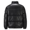 men’s black genuine sheepskin high neck winter warm streetwear