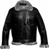 men’s black shearling leather aviator jacket premium winter bomber men’s black shearling leather aviator jacket premium winter bomber