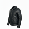 luxury men’s leather zip jacket