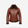 women’s premium winter leather style jacket with fur collar women’s premium winter leather style jacket with fur collar