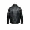 luxury men’s leather zip jacket