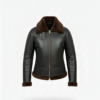 women’s premium winter leather style jacket with fur collar women’s premium winter leather style jacket with fur collar
