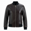 men’s classic leather bomber jacket premium finish