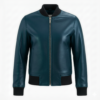 men’s classic leather bomber jacket premium finish
