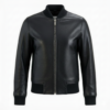 men’s classic leather bomber jacket premium finish