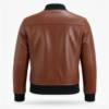 men’s classic leather bomber jacket premium finish