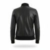 premium leather bomber jacket with ribbed collar premium leather bomber jacket with ribbed collar