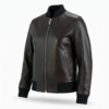 men’s classic leather bomber jacket premium finish