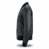 premium leather bomber jacket with ribbed collar premium leather bomber jacket with ribbed collar