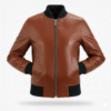 men’s classic leather bomber jacket premium finish