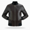 men’s classic leather bomber jacket premium finish