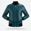 men’s classic leather bomber jacket premium finish