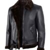 men’s shearling leather aviator jacket