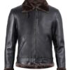 men’s shearling leather aviator jacket