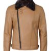 men’s shearling leather biker jacket – premium winter aviator style men’s shearling leather biker jacket – premium winter aviator style