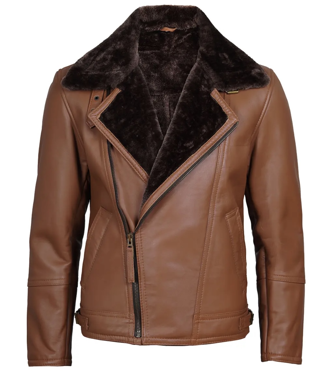 men’s shearling leather biker jacket – premium winter aviator style men’s shearling leather biker jacket – premium winter aviator style