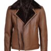 men’s shearling leather biker jacket – premium winter aviator style men’s shearling leather biker jacket – premium winter aviator style