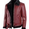men’s shearling leather aviator jacket
