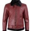 men’s shearling leather aviator jacket