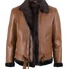 men’s shearling leather aviator jacket