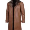 men’s brown leather shearling collar coat men’s brown leather shearling collar coat