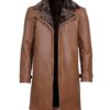 men’s brown leather shearling collar coat men’s brown leather shearling collar coat
