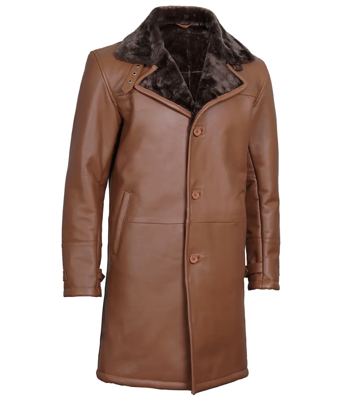 men’s brown leather shearling collar coat men’s brown leather shearling collar coat