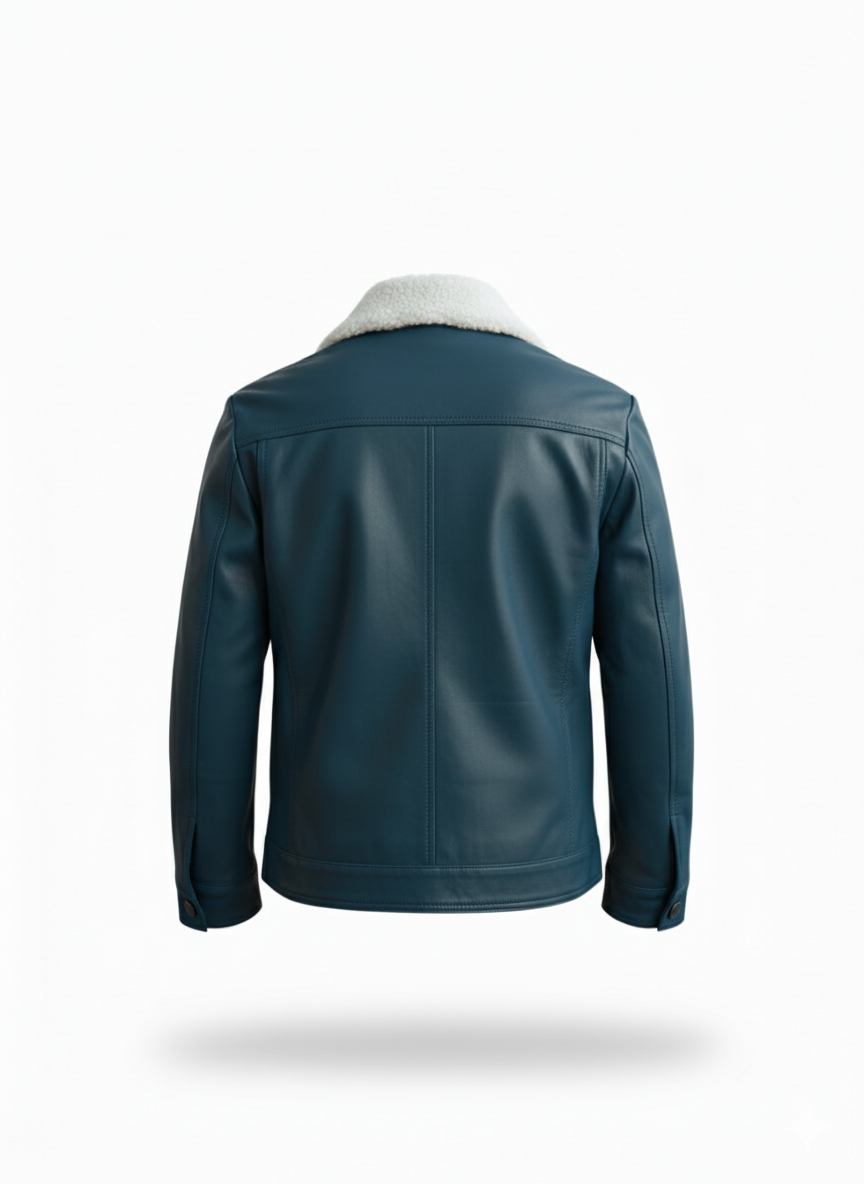men’s premium shearling collar leather jacket men’s premium shearling collar leather jacket