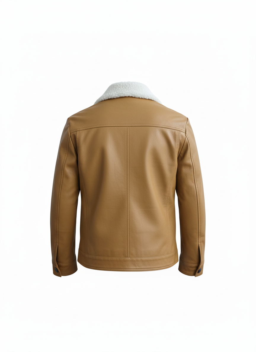 men’s premium shearling collar leather jacket men’s premium shearling collar leather jacket