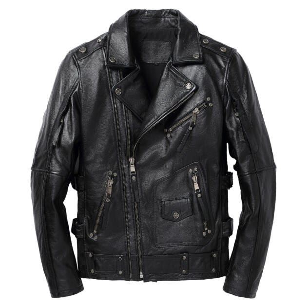 Men’s Vintage Distress Black Brando Biker Genuine Cowhide Lapel Collar Asymmetric Motorcycle Rider Classic Slim Fit Leather Jacket