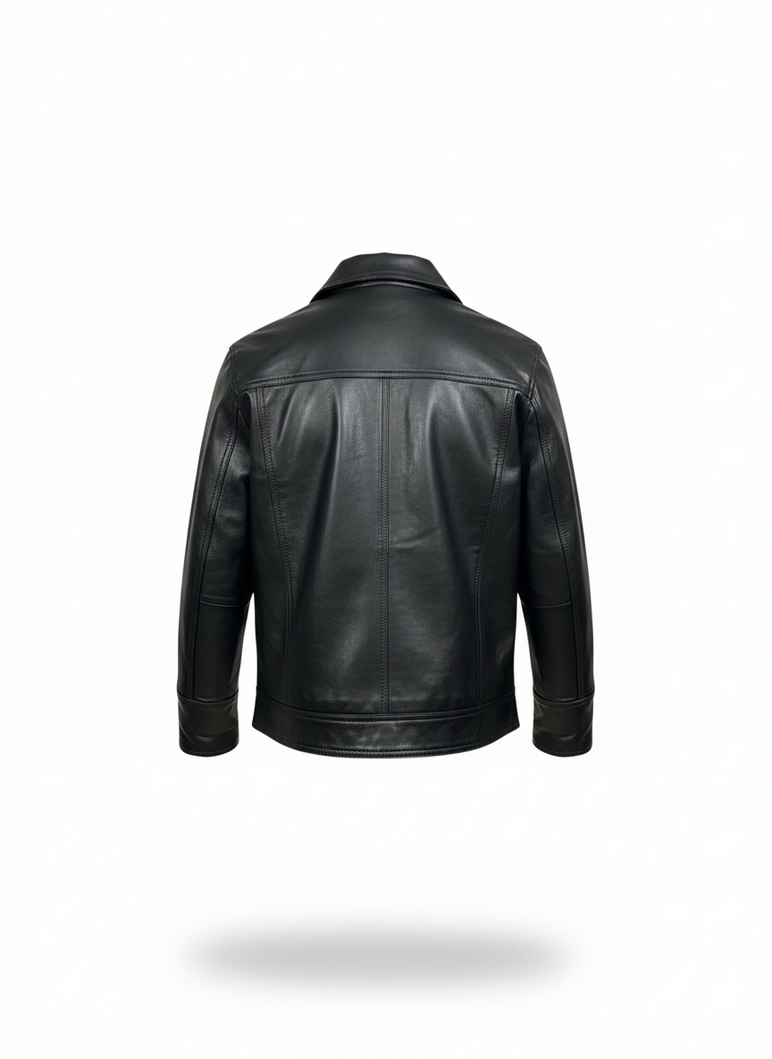 Classic Black Leather Jacket – Timeless Style & Everyday Edge - Image 3