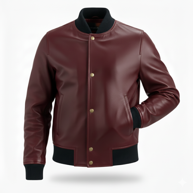 Men’s Mahron Real Leather Bomber Jacket