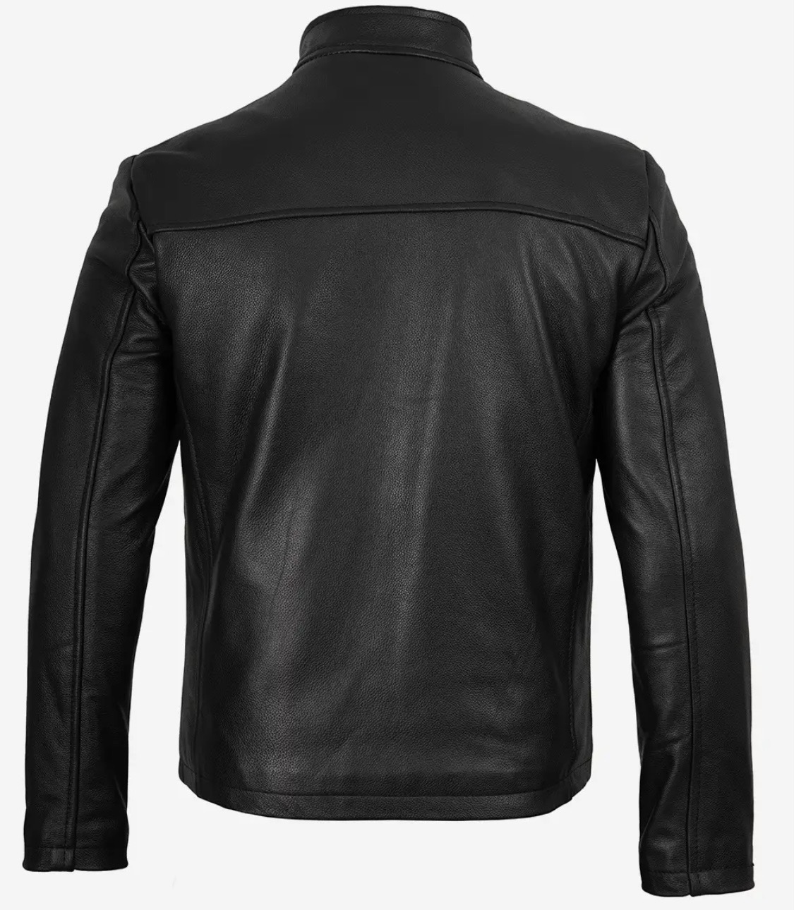Men’s Real Leather Bomber Zipper Jacket - Image 3