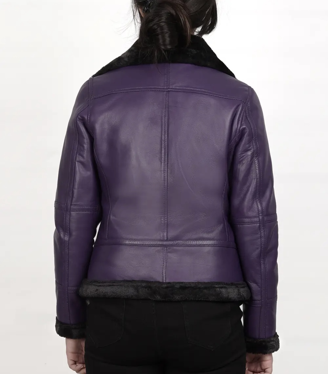 Woman's Real Leather - Shearling Jacket - Image 9
