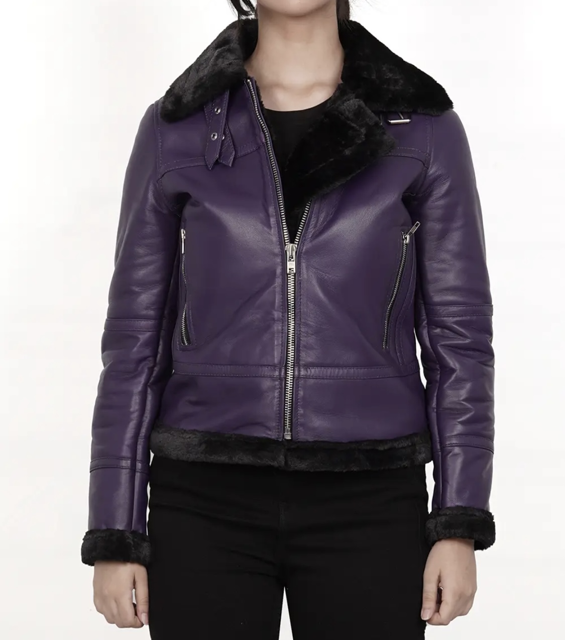 Woman's Real Leather - Shearling Jacket