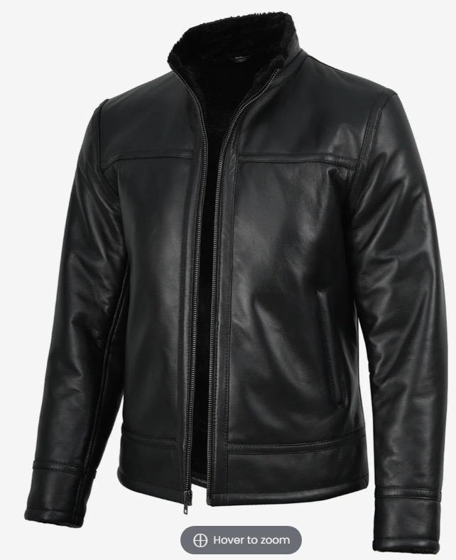 Black Leather Jacket Bomber